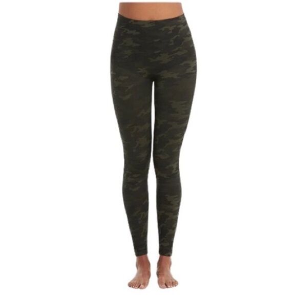 Spanx Leggings Seamless Green Camo XL - Picture 1 of 5